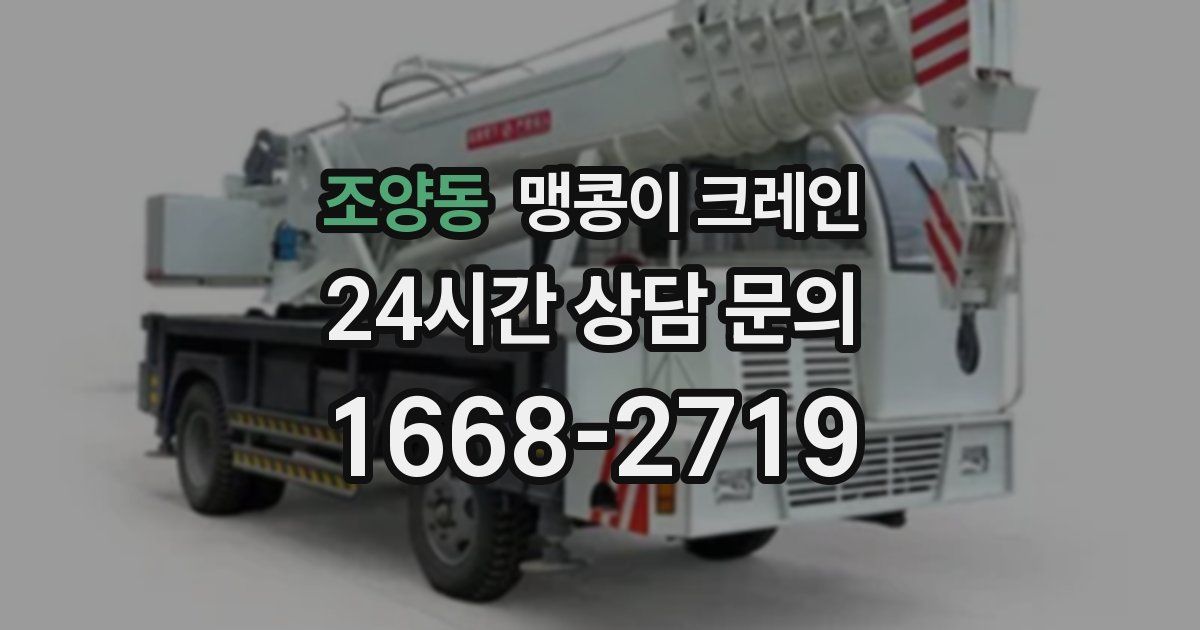 조양동 맹콩이 크레인