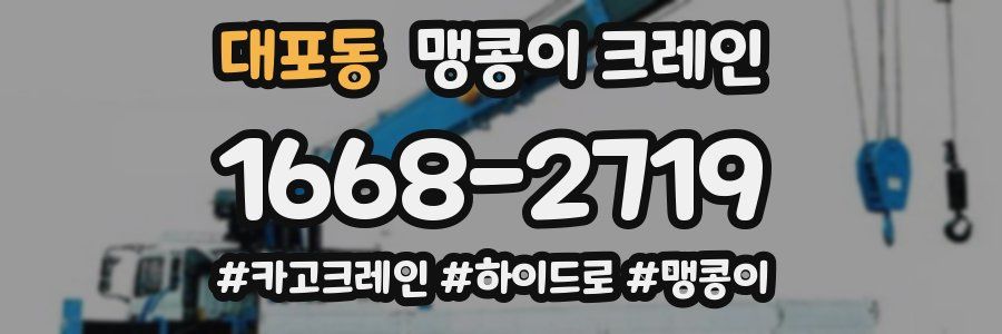 대포동 맹콩이 크레인