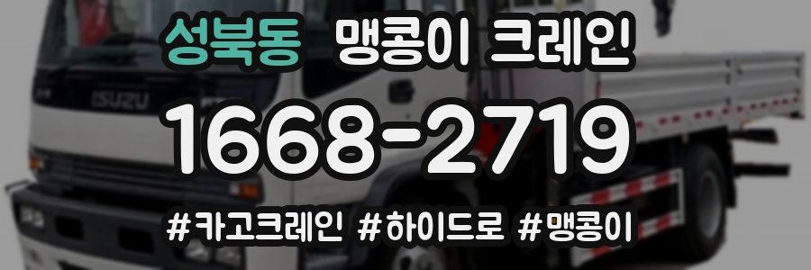 성북동 맹콩이 크레인