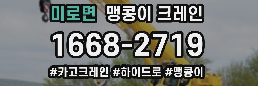 미로면 맹콩이 크레인