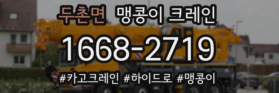 두촌면 맹콩이 크레인