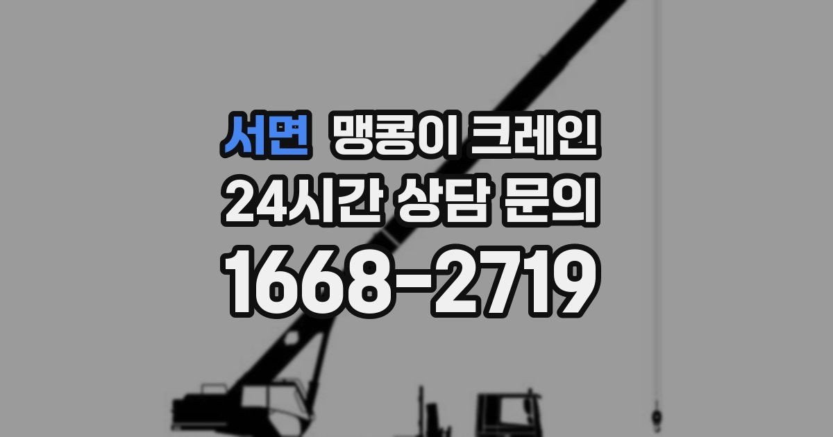 서면 맹콩이 크레인