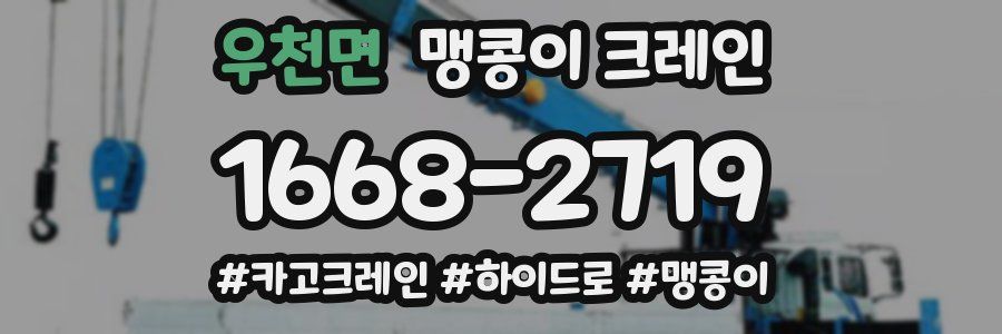 우천면 맹콩이 크레인