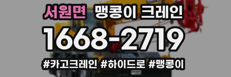 서원면 맹콩이 크레인