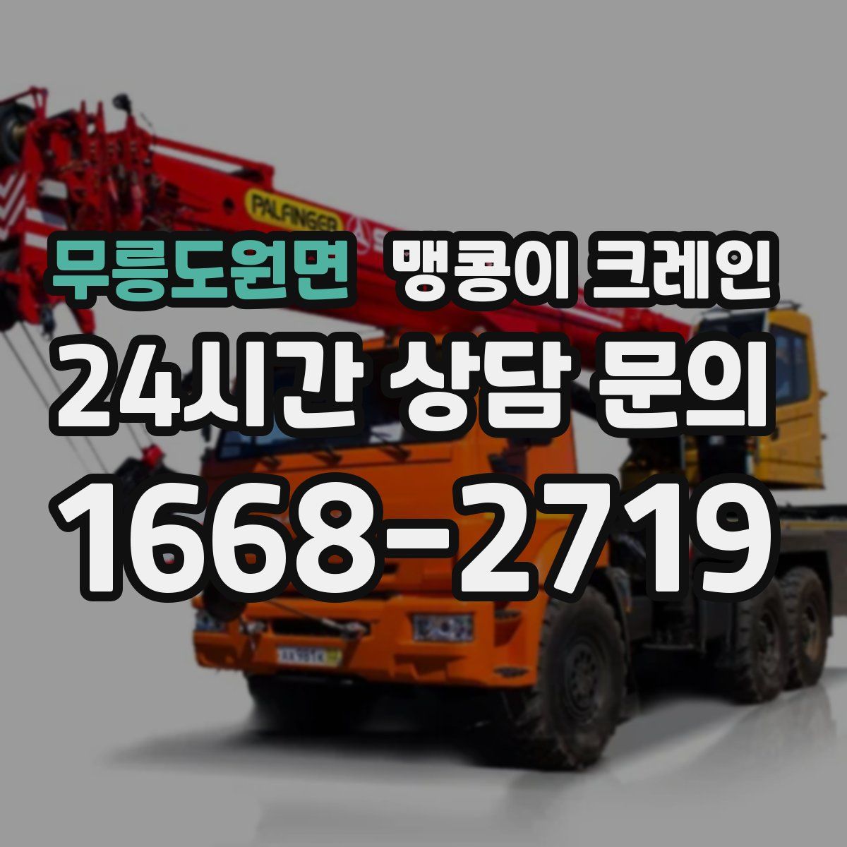 무릉도원면 맹콩이 크레인