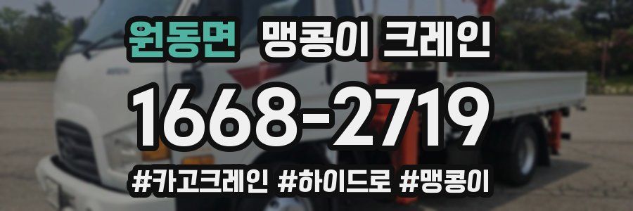 원동면 맹콩이 크레인