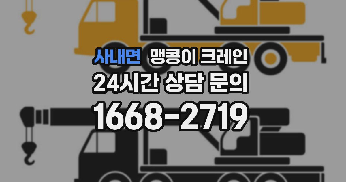 사내면 맹콩이 크레인