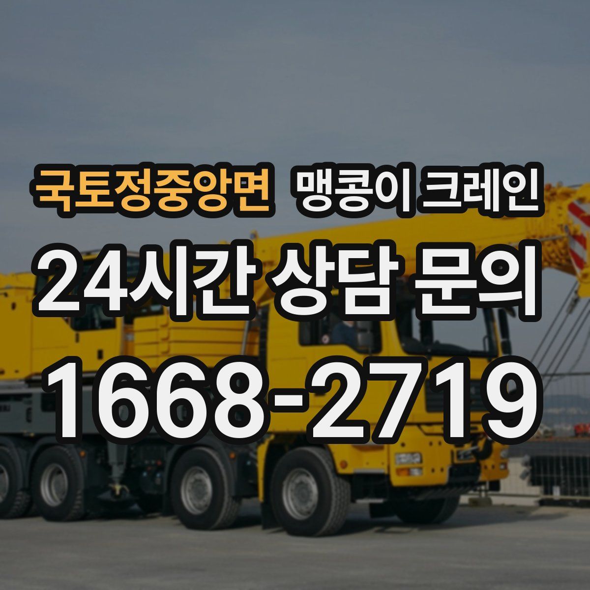 국토정중앙면 맹콩이 크레인