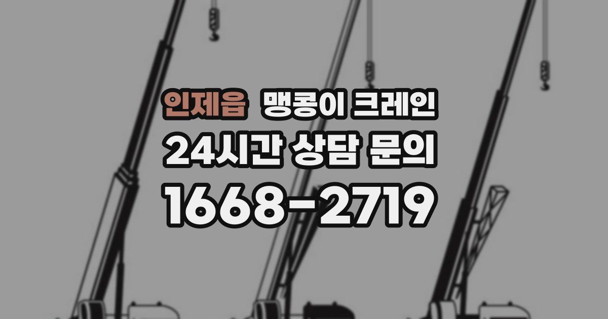 인제읍 맹콩이 크레인