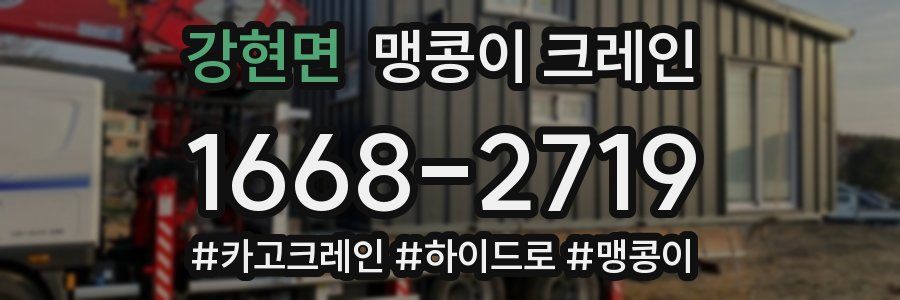 강현면 맹콩이 크레인