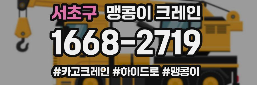 서초구 맹콩이 크레인
