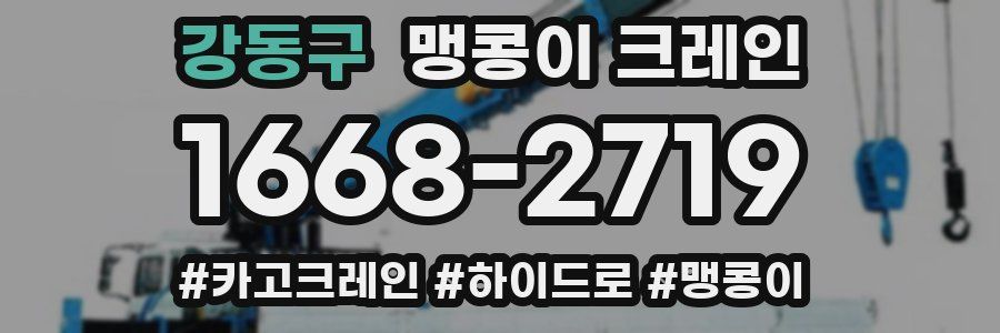 강동구 맹콩이 크레인