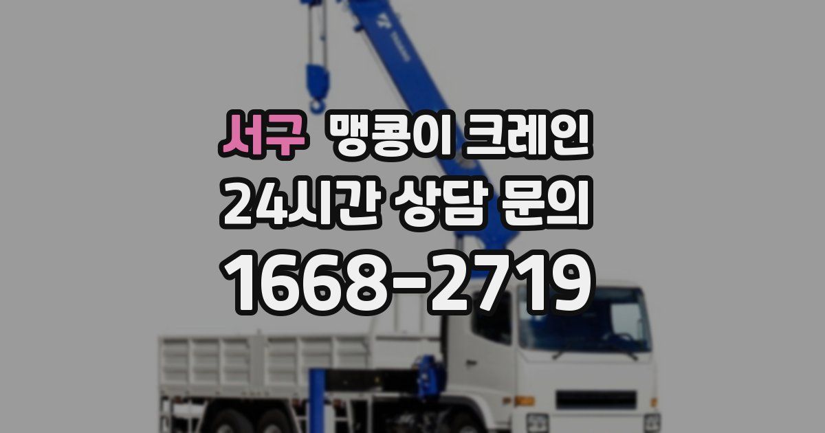 서구 맹콩이 크레인