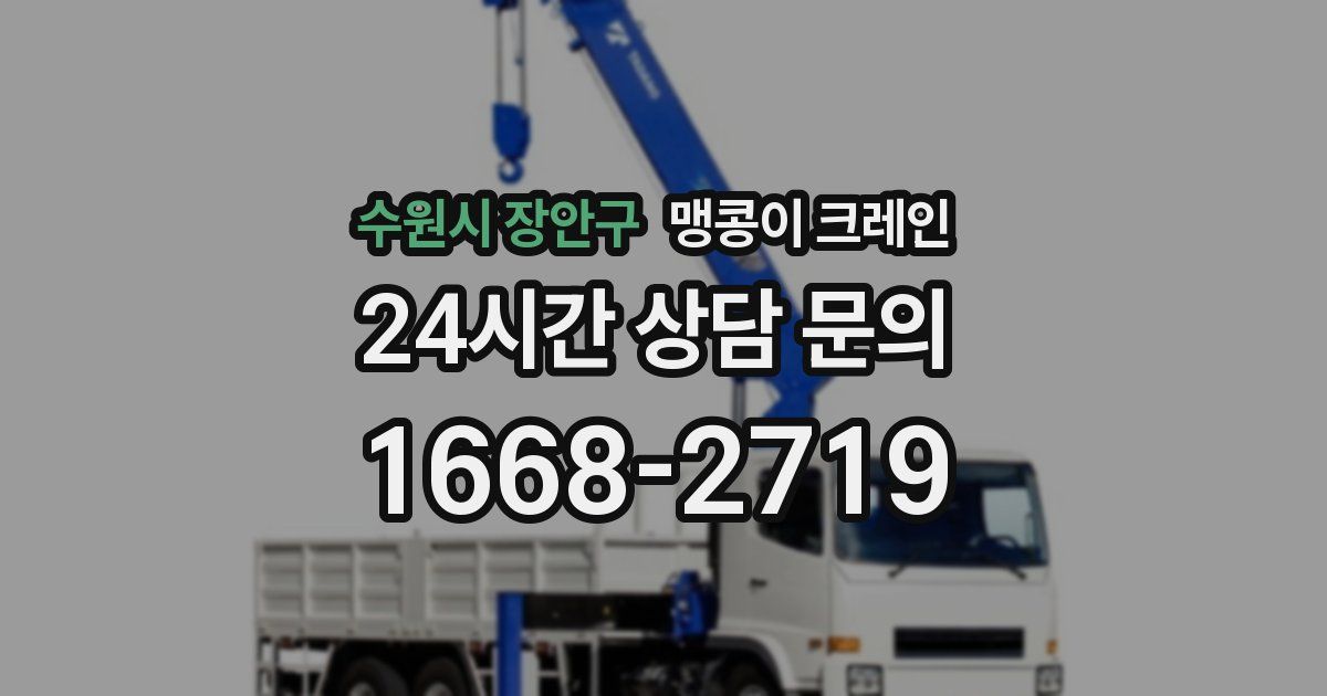 수원시 장안구 맹콩이 크레인