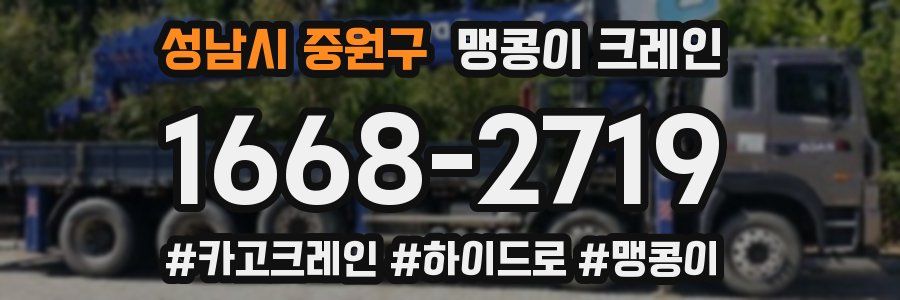 성남시 중원구 맹콩이 크레인