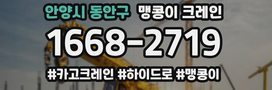 안양시 동안구 맹콩이 크레인