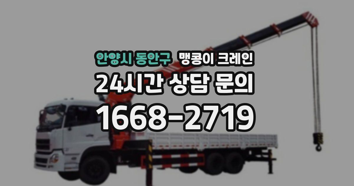안양시 동안구 맹콩이 크레인