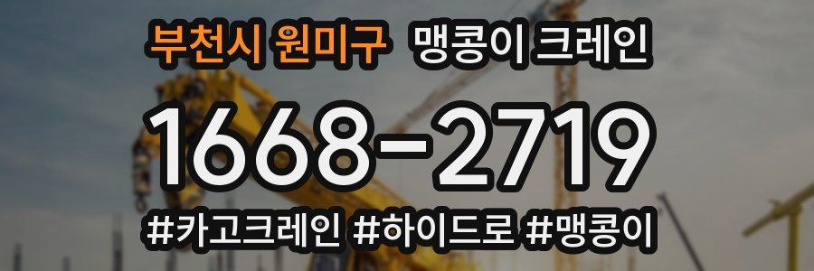 부천시 원미구 맹콩이 크레인