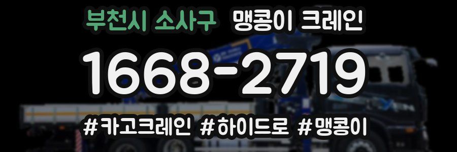 부천시 소사구 맹콩이 크레인