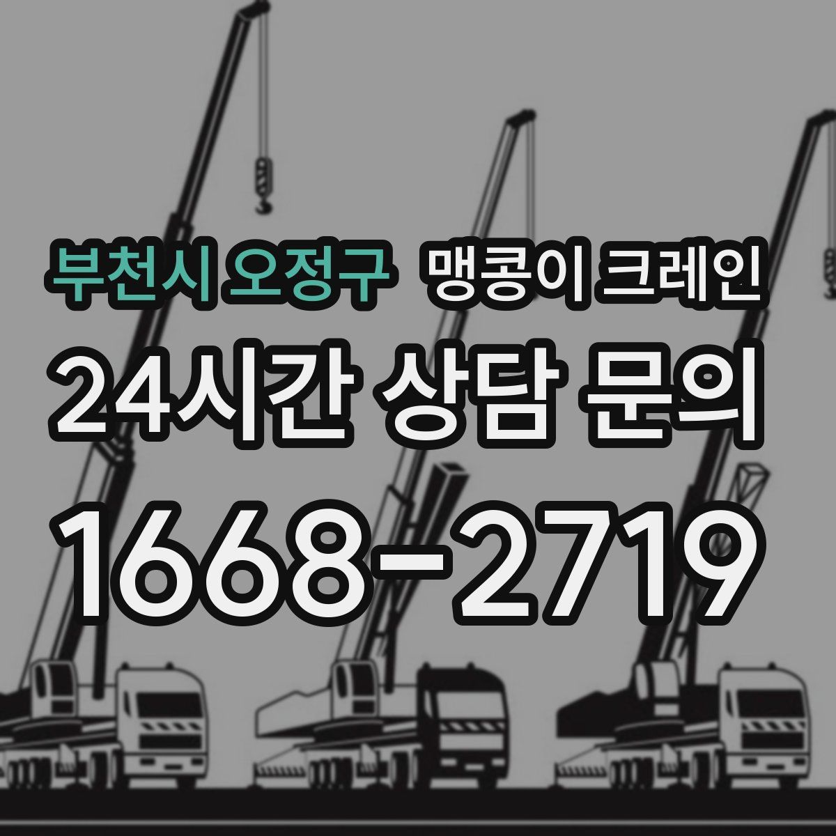 부천시 오정구 맹콩이 크레인