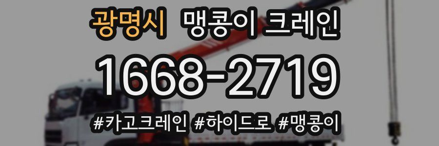 광명시 맹콩이 크레인