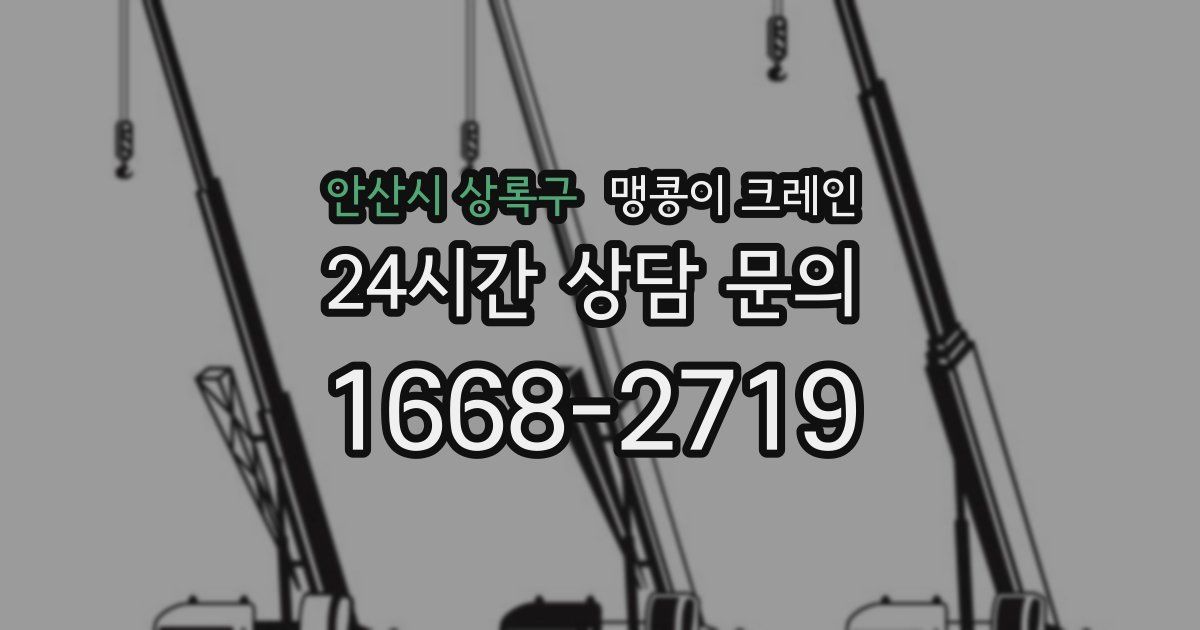 안산시 상록구 맹콩이 크레인