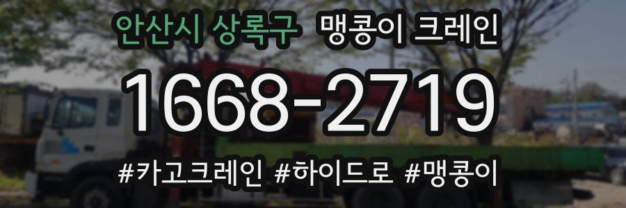 안산시 상록구 맹콩이 크레인