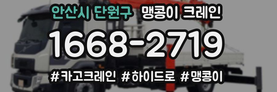안산시 단원구 맹콩이 크레인