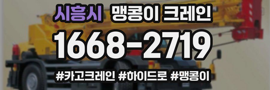 시흥시 맹콩이 크레인