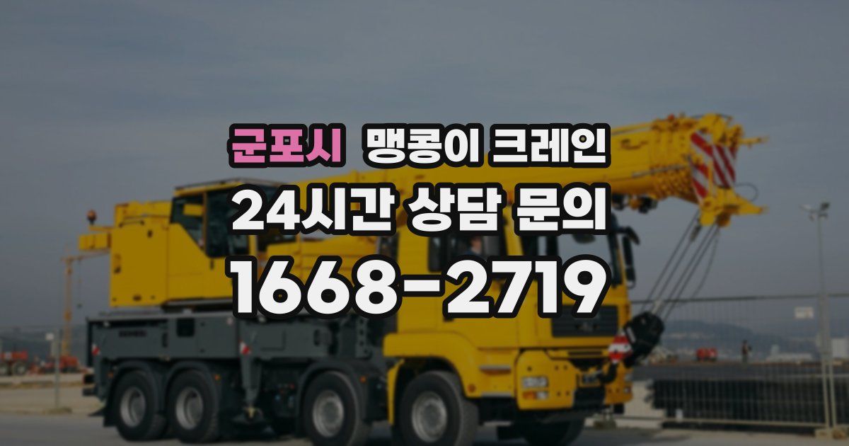 군포시 맹콩이 크레인