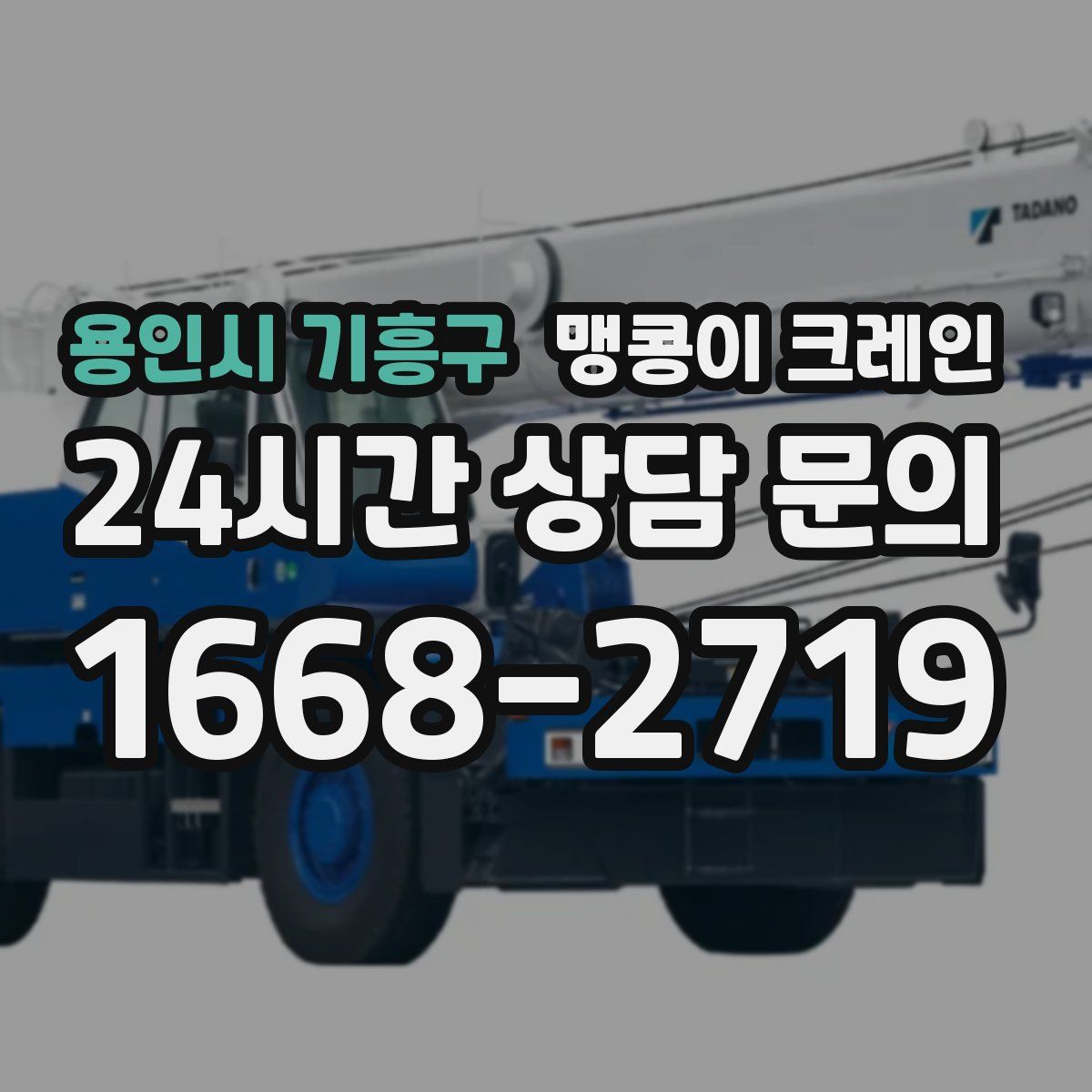 용인시 기흥구 맹콩이 크레인