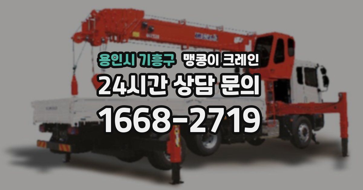 용인시 기흥구 맹콩이 크레인