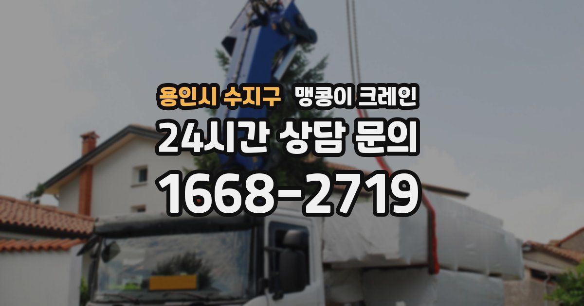 용인시 수지구 맹콩이 크레인