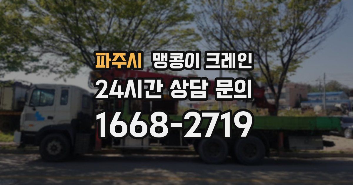 파주시 맹콩이 크레인