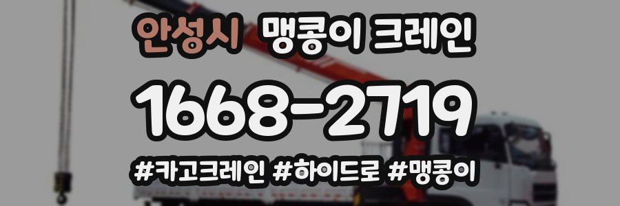 안성시 맹콩이 크레인