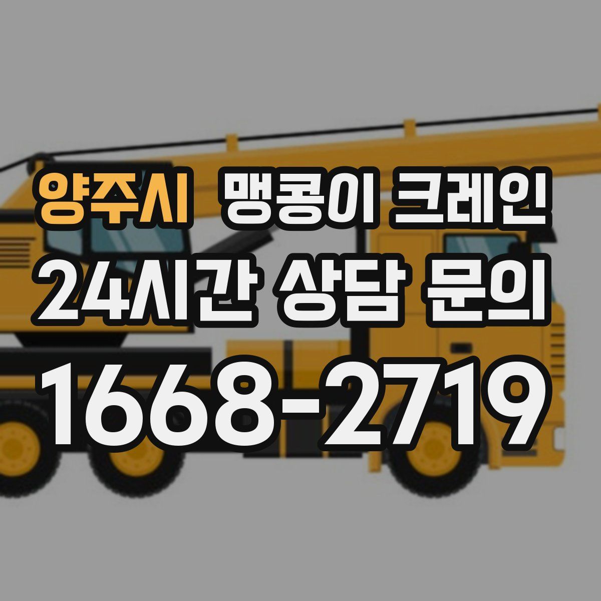 양주시 맹콩이 크레인