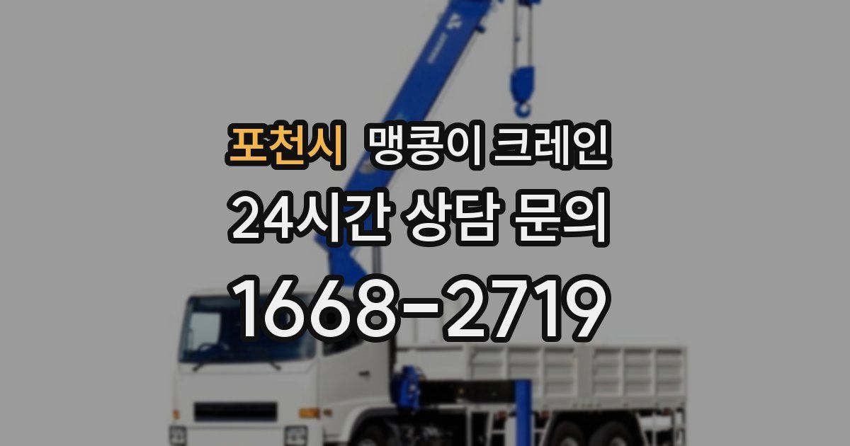 포천시 맹콩이 크레인