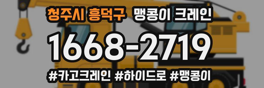 청주시 흥덕구 맹콩이 크레인