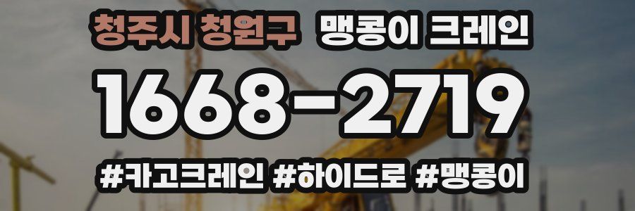 청주시 청원구 맹콩이 크레인
