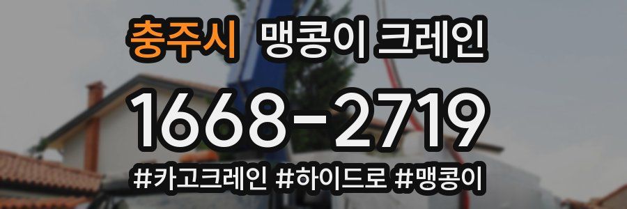 충주시 맹콩이 크레인