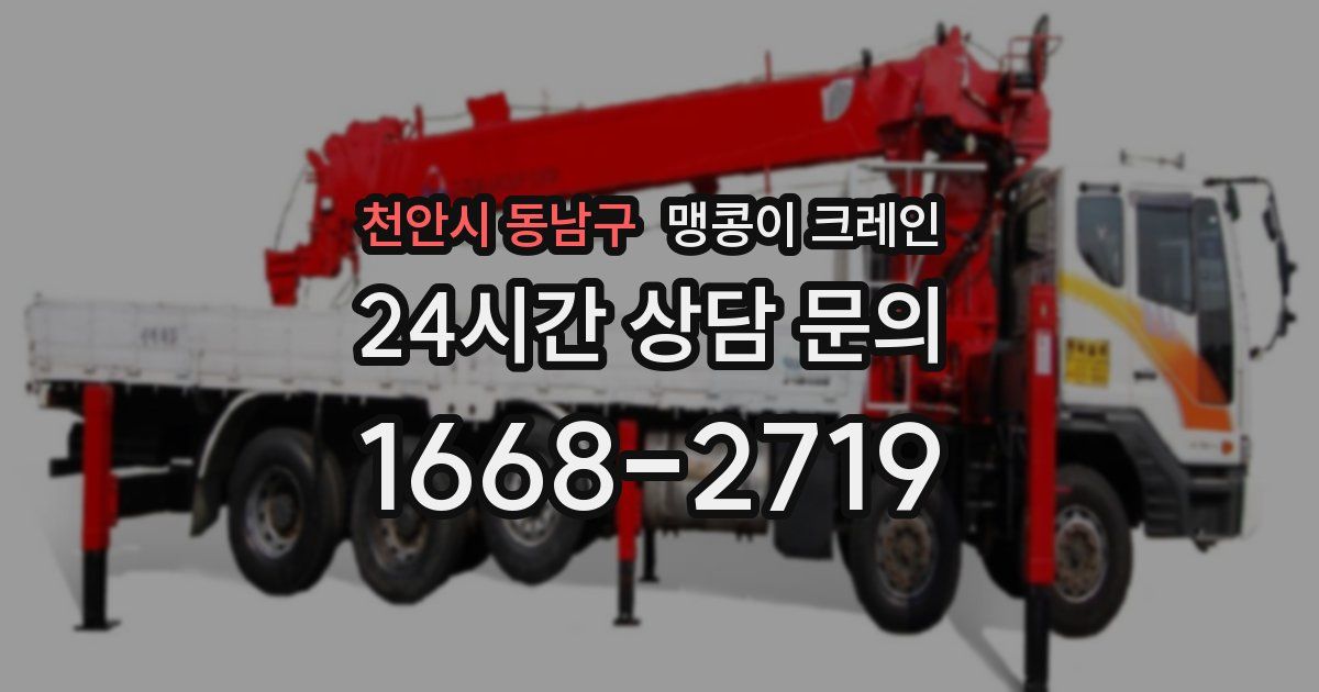 천안시 동남구 맹콩이 크레인