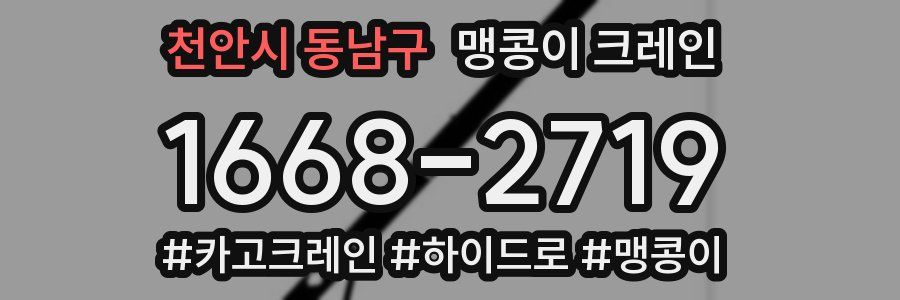 천안시 동남구 맹콩이 크레인