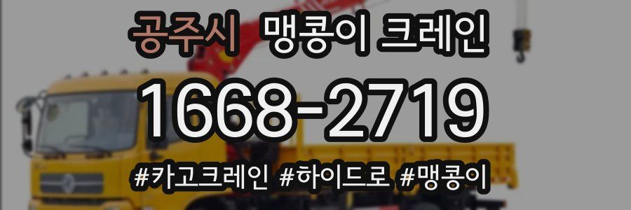 공주시 맹콩이 크레인