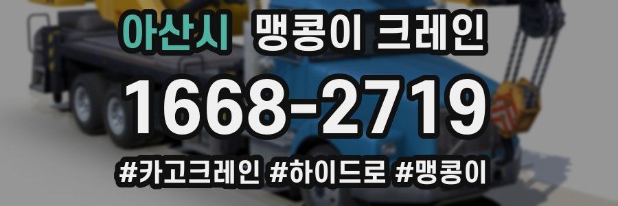 아산시 맹콩이 크레인