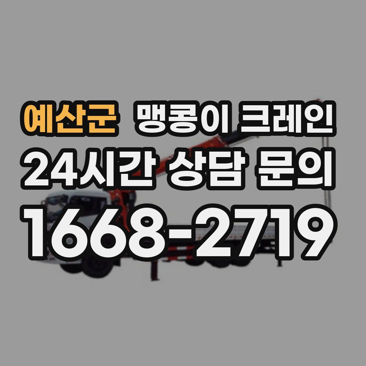 예산군 맹콩이 크레인