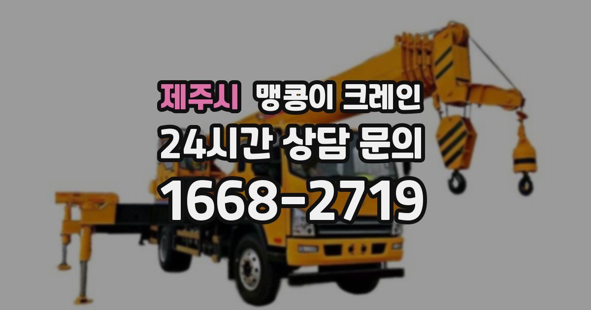 제주시 맹콩이 크레인