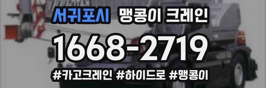 서귀포시 맹콩이 크레인