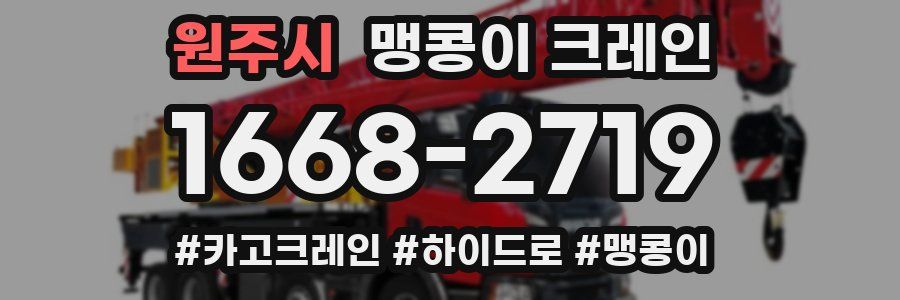 원주시 맹콩이 크레인