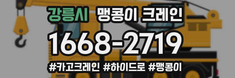 강릉시 맹콩이 크레인