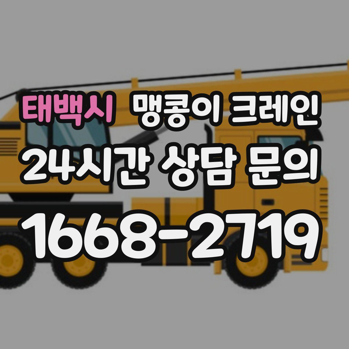 태백시 맹콩이 크레인